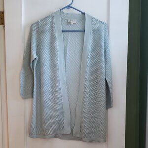 EUC women's LOFT Outlet lightweight cotton lace cardigan